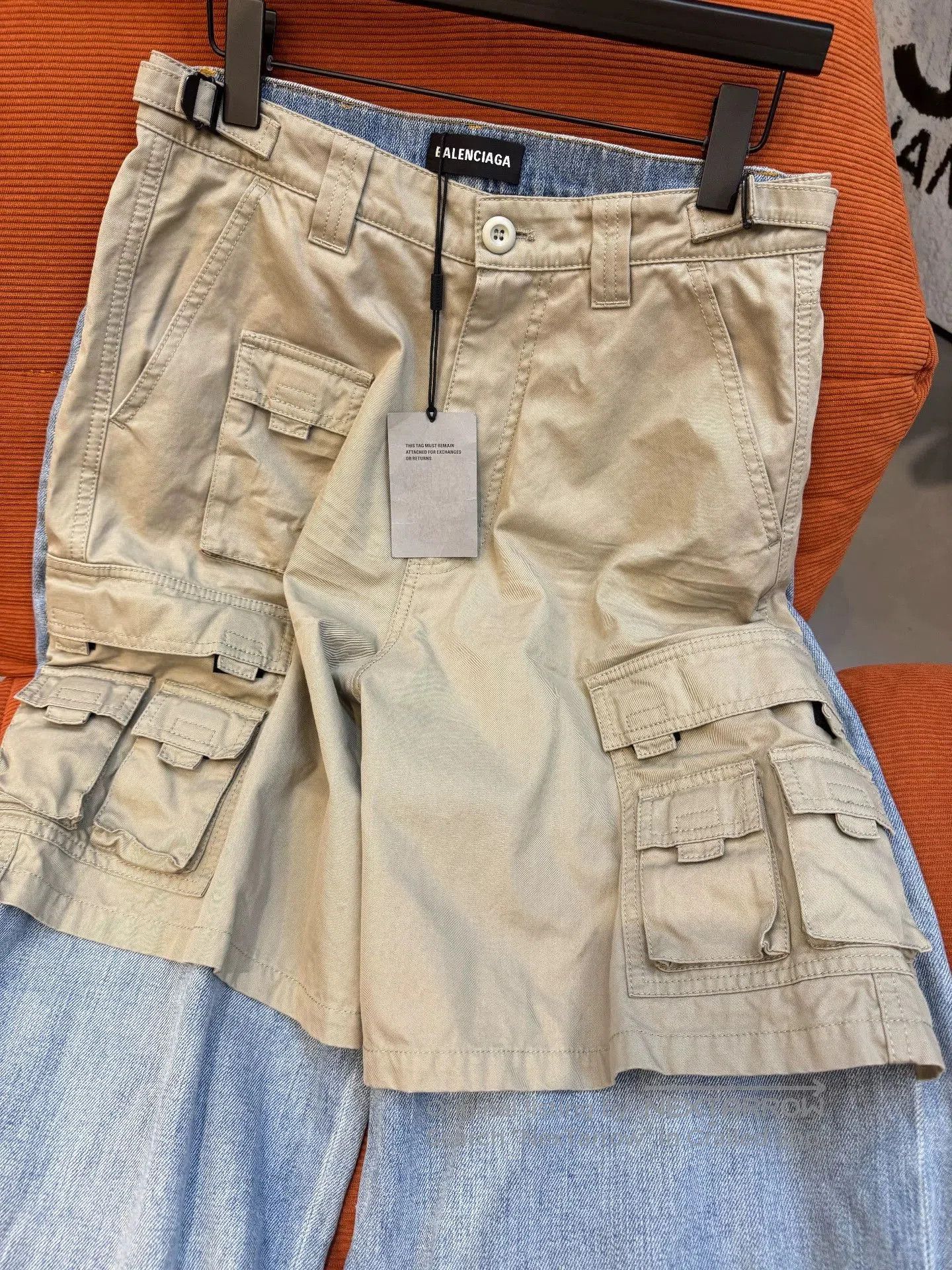 Balenciaga Balenciaga Paneled Cargo Jeans. Size US 29 - 2 Thumbnail