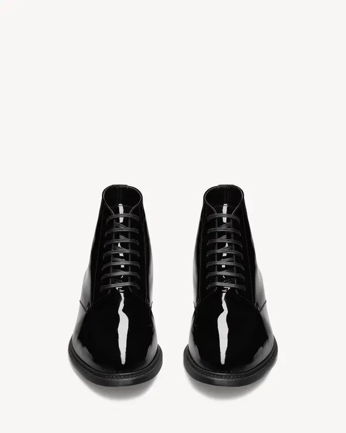 Saint Laurent Paris o1la1rc1a0226 754706 Army Boots in Patent Leather in Black Size US 6 / EU 39 - 2 Thumbnail