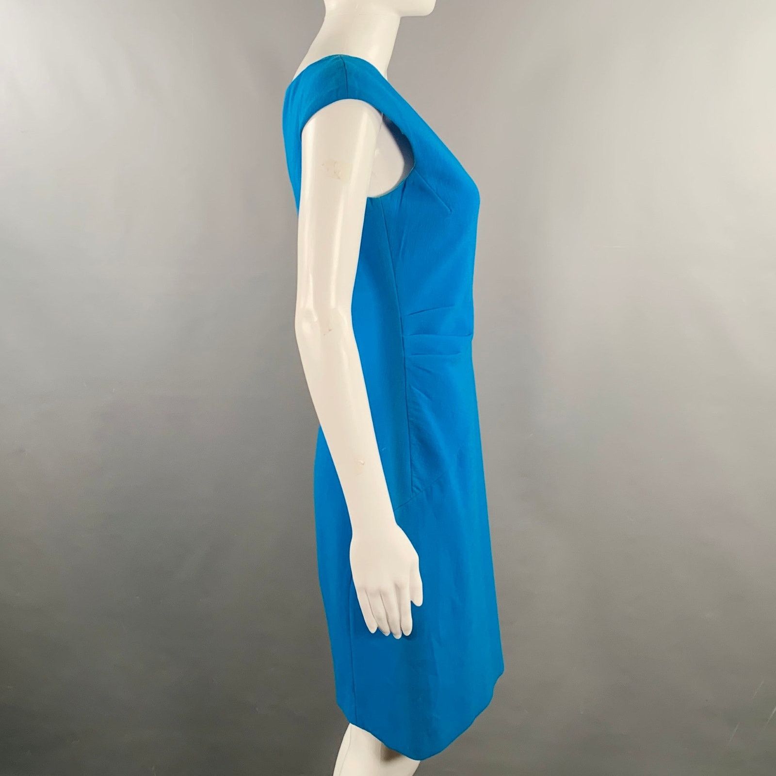 Emilio Pucci EMILIO PUCCI Size 8 Blue Crepe V-Neck Cocktail Dress Size M / US 6-8 / IT 42-44 - 2 Thumbnail