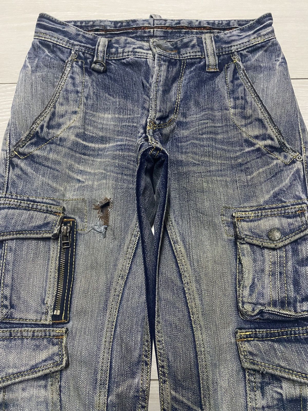 Nicole Club Japanese Nicole Club Tactical Multipocket Flare Jeans Size US 28 / EU 44 - 3 Thumbnail
