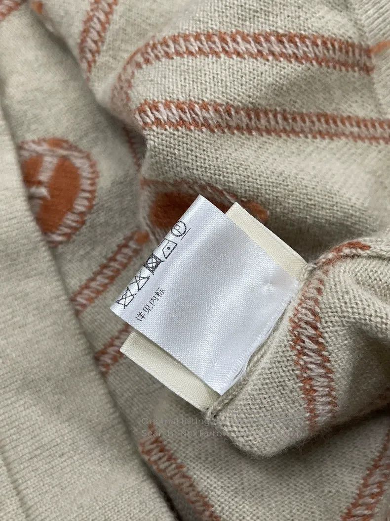 Hermes Hermes Printed Diamond Knitted Cashmere Dress Size XXS / US 00 / IT 34 - 7 Thumbnail