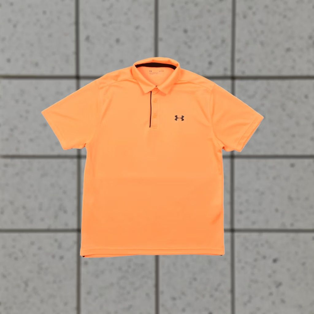 Under Armour Under armour Mens L Orange HeatGear Men Large Short Sleeve Performance Polo Loose Fit Size US L / EU 52-54 / 3 - 1 Thumbnail