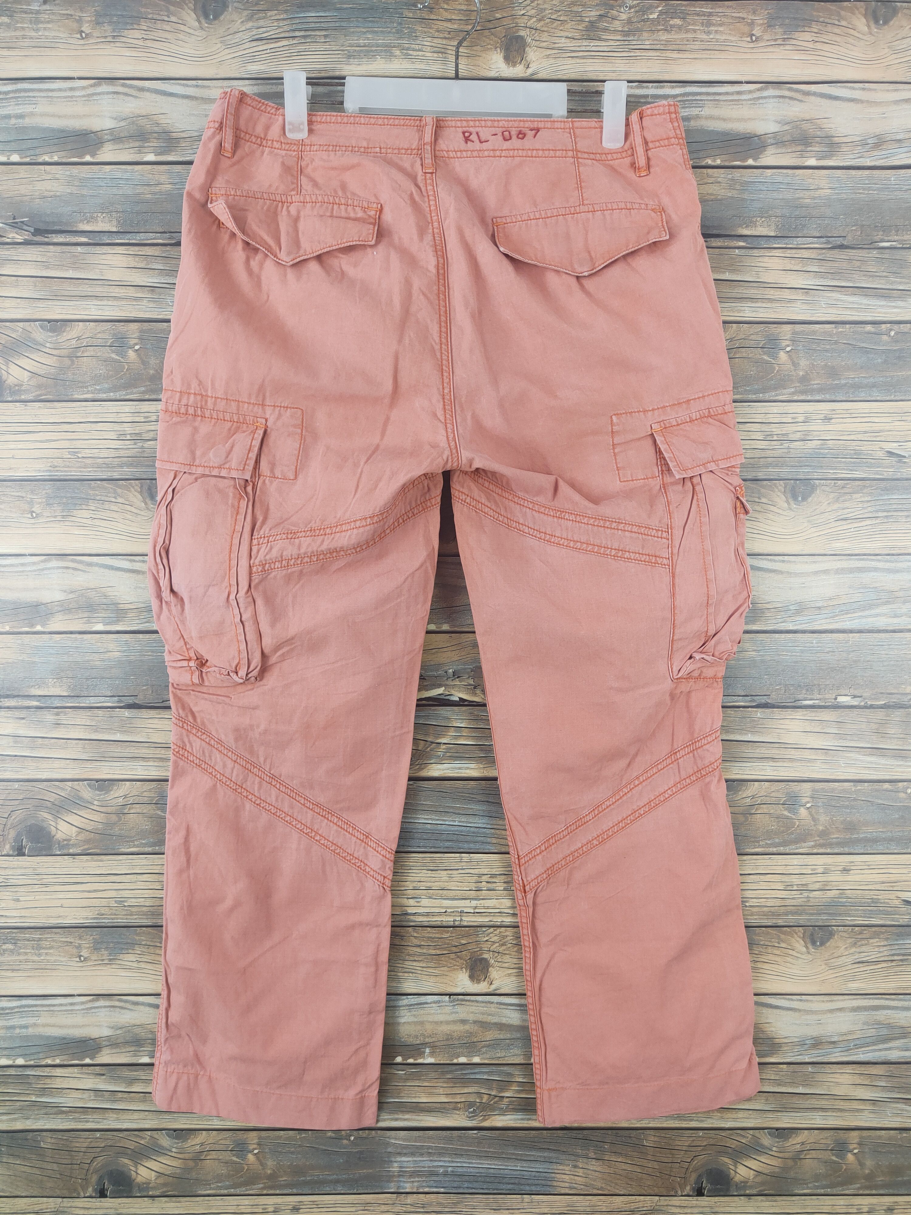 Polo Ralph Lauren DL Polo by Ralph Lauren Orange Multipocket Cargo Pants #2037 Size US 32 / EU 48 - 8 Thumbnail