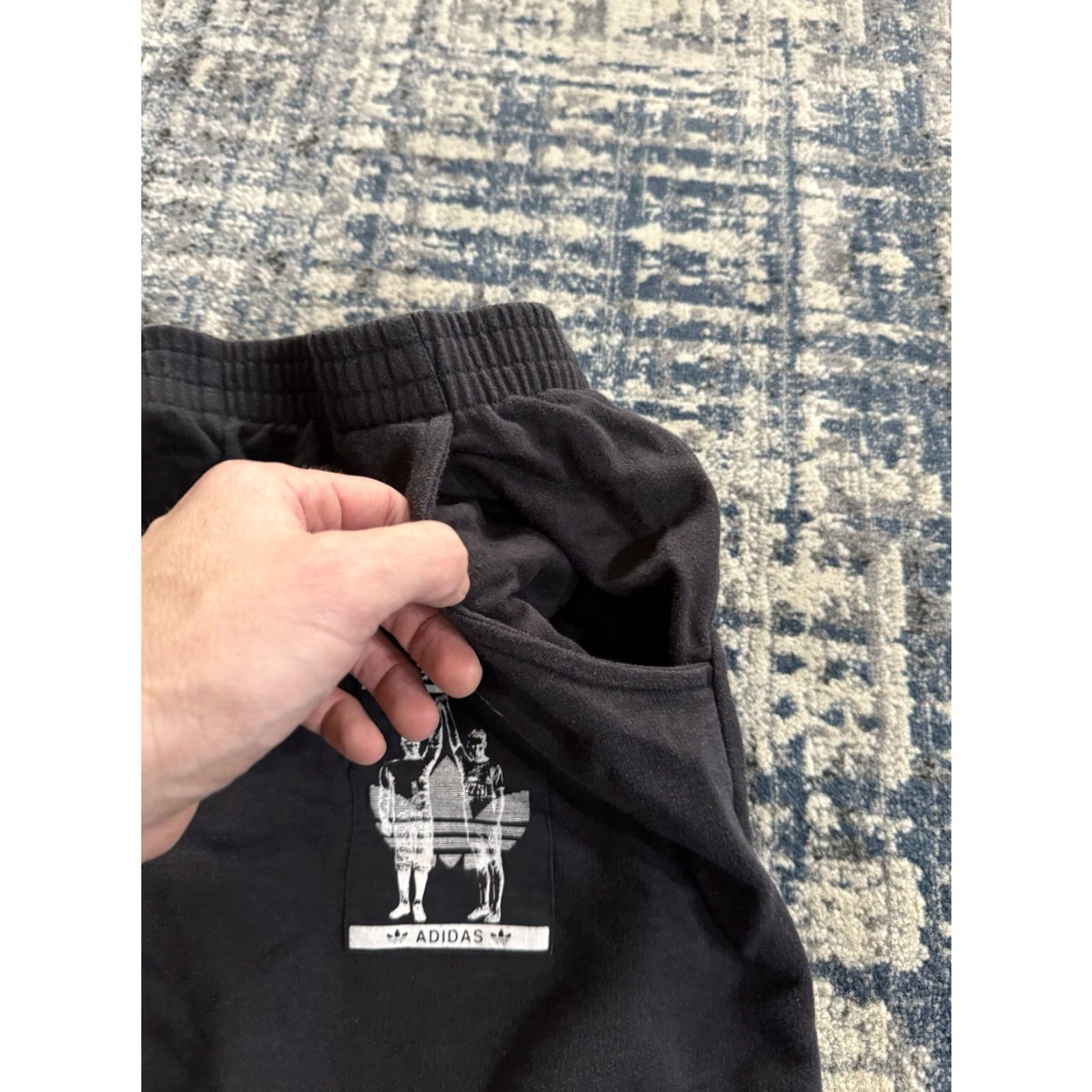 Adidas VINTAGE Adidas Progression Black Cotton Sweatpants XL Men Regular Pants 80s Hip Hop Sports Size US 36 / EU 52 - 6 Thumbnail