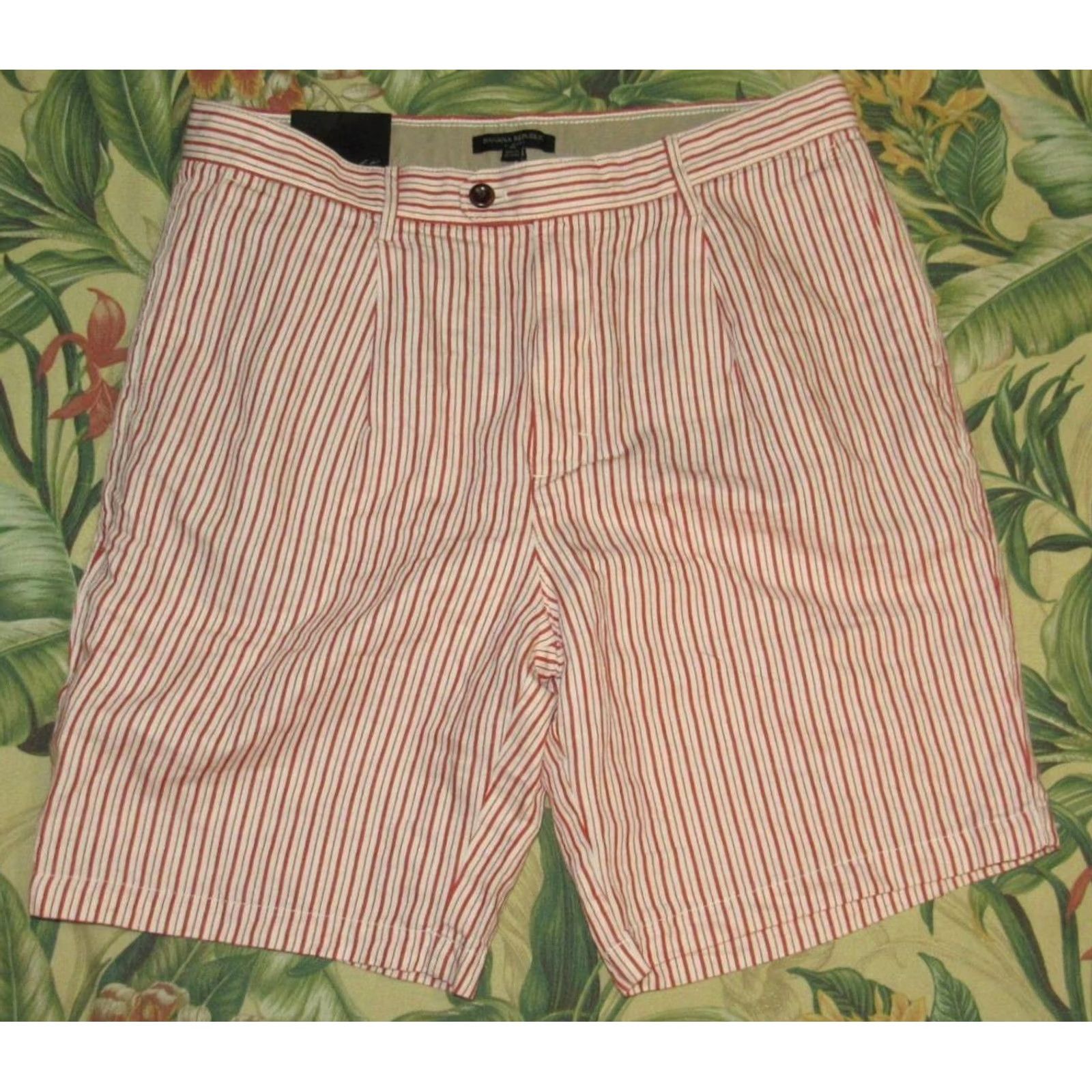 Banana Republic BANANA REPUBLIC White Linen Cotton 9" Easy Shorts 35 NWT Mens Size US 35 - 2 Thumbnail