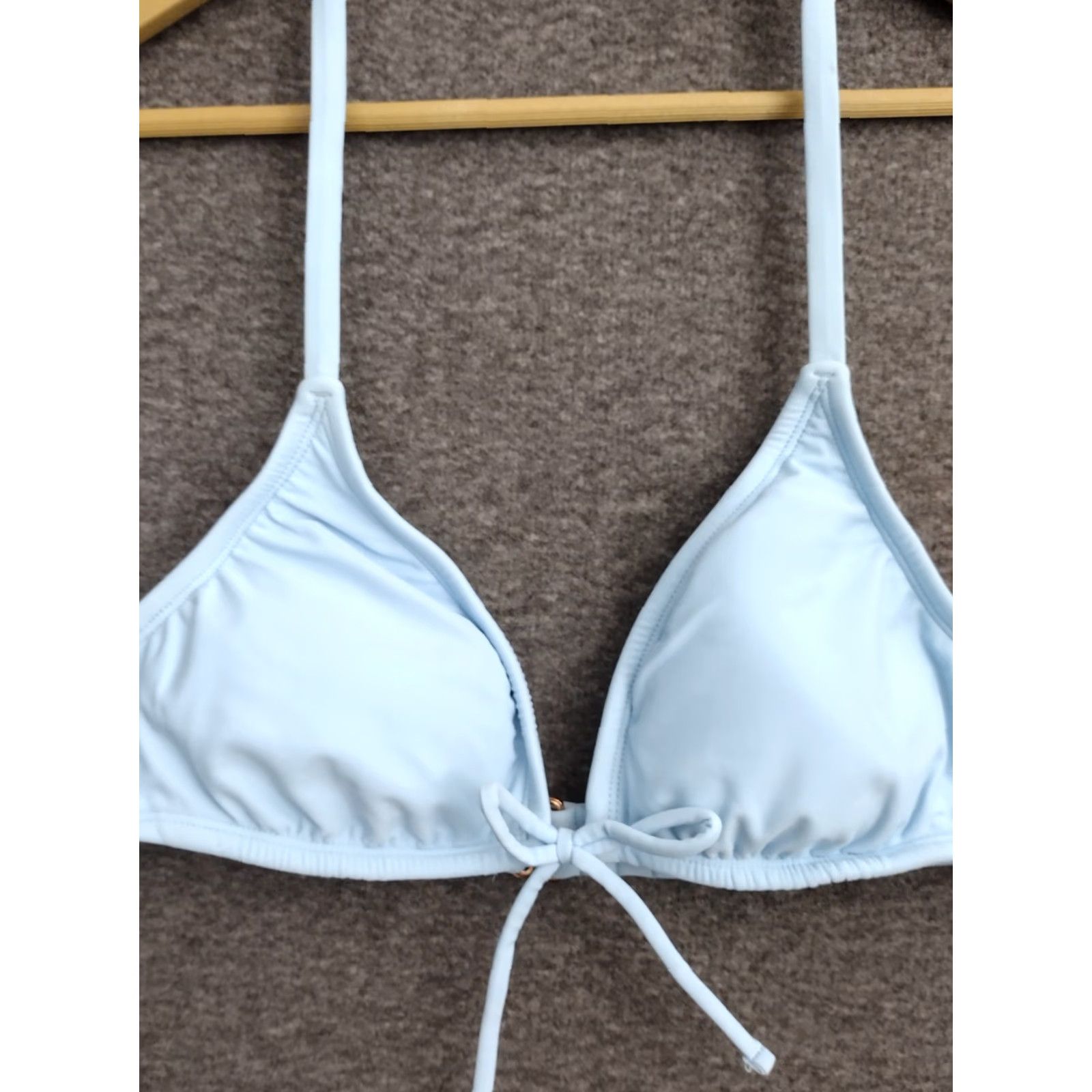 Vintage Shade & Shore Bikini Top Women Blue M Removable Pads Spaghetti Strap Swimwear Size M / US 6-8 / IT 42-44 - 3 Thumbnail