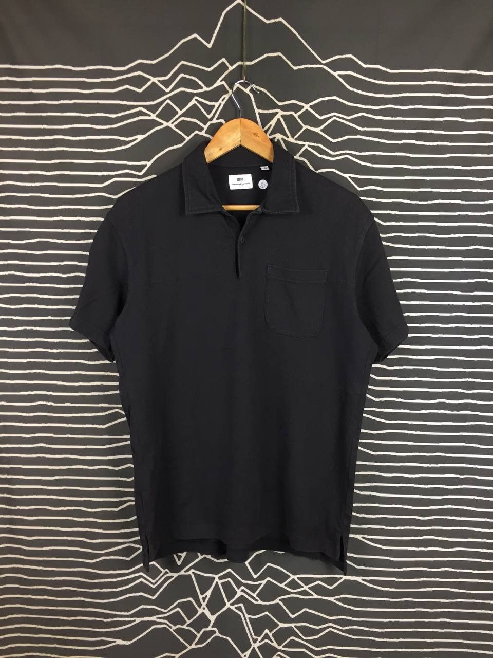 Engineered Garments Engineered Garments x Uniqlo Solid Black Collar Polo Tee Size US M / EU 48-50 / 2 - 2 Thumbnail