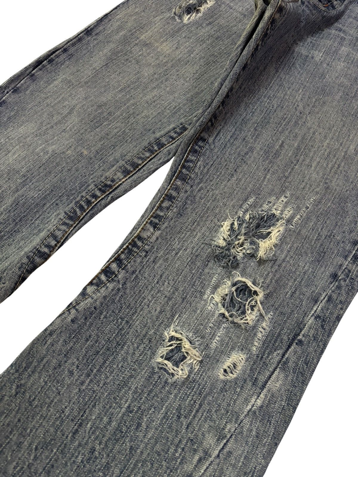 Japanese Brand Vtg Famock Japan Flared Distressed Jeans Size US 32 / EU 48 - 4 Thumbnail