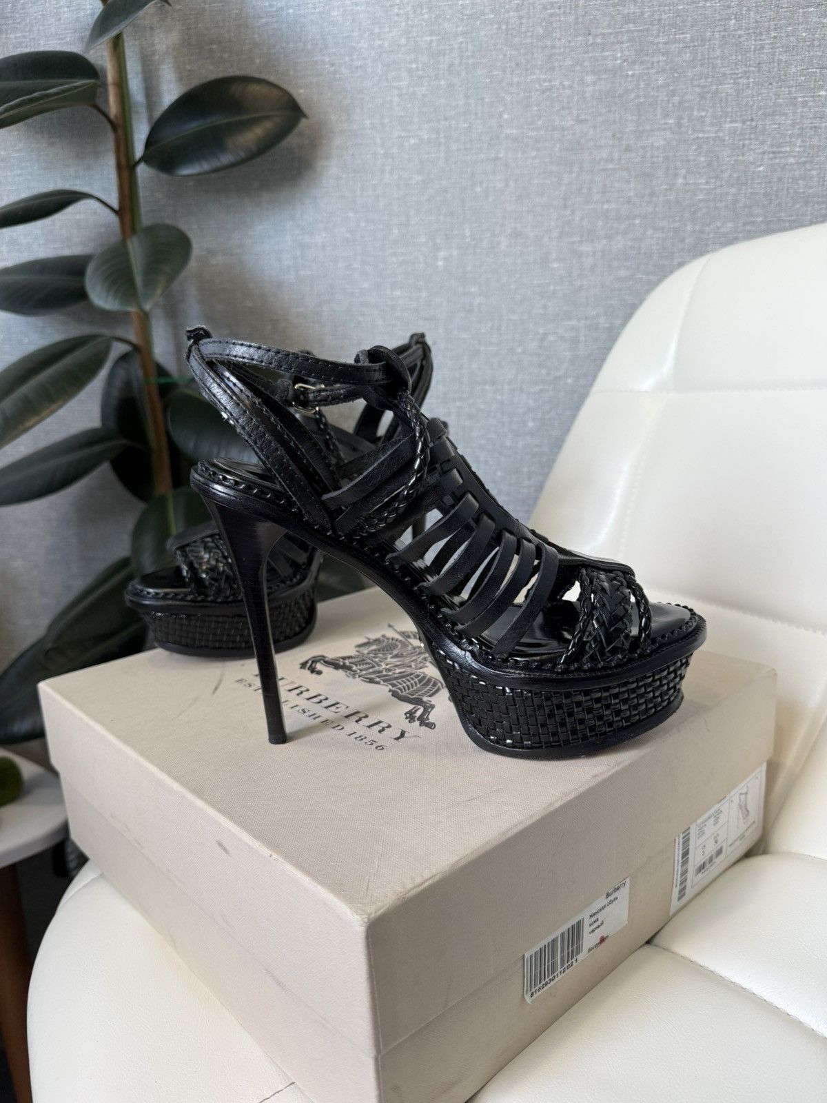 Burberry Burberry Braid Plaits Ryder 140 Platform High Heel Sandals Size US 6 / IT 36 - 5 Thumbnail