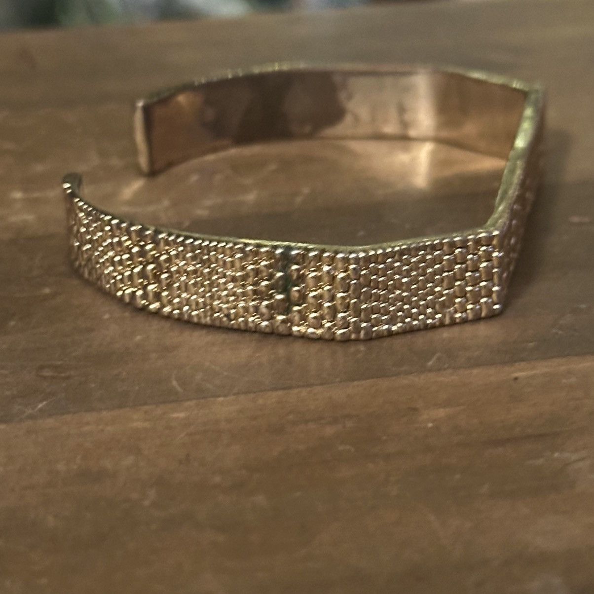 Vintage Vintage gold tone angular cuff bangle bracelet Size ONE SIZE - 6 Thumbnail