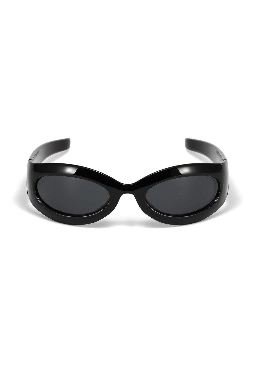Japanese Brand Vtg Y2K Avant Garde Sunglasses Black Unisex One Size Size ONE SIZE - 2 Thumbnail