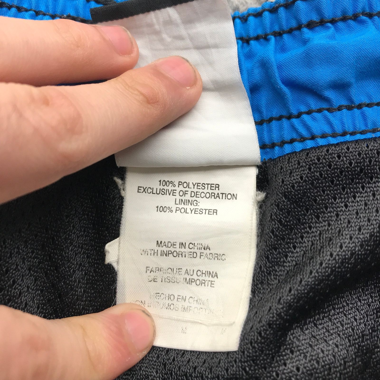 Nike Nike Basketball Shorts Mens Medium Mesh Lined Black Blue Size US 38 / EU 54 - 8 Thumbnail