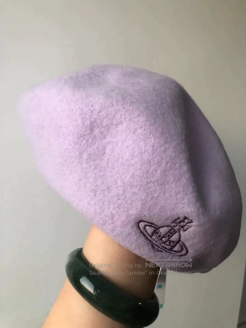 Vivienne Westwood Vivienne Westwood Solid color design wool beret Size ONE SIZE - 1 Thumbnail