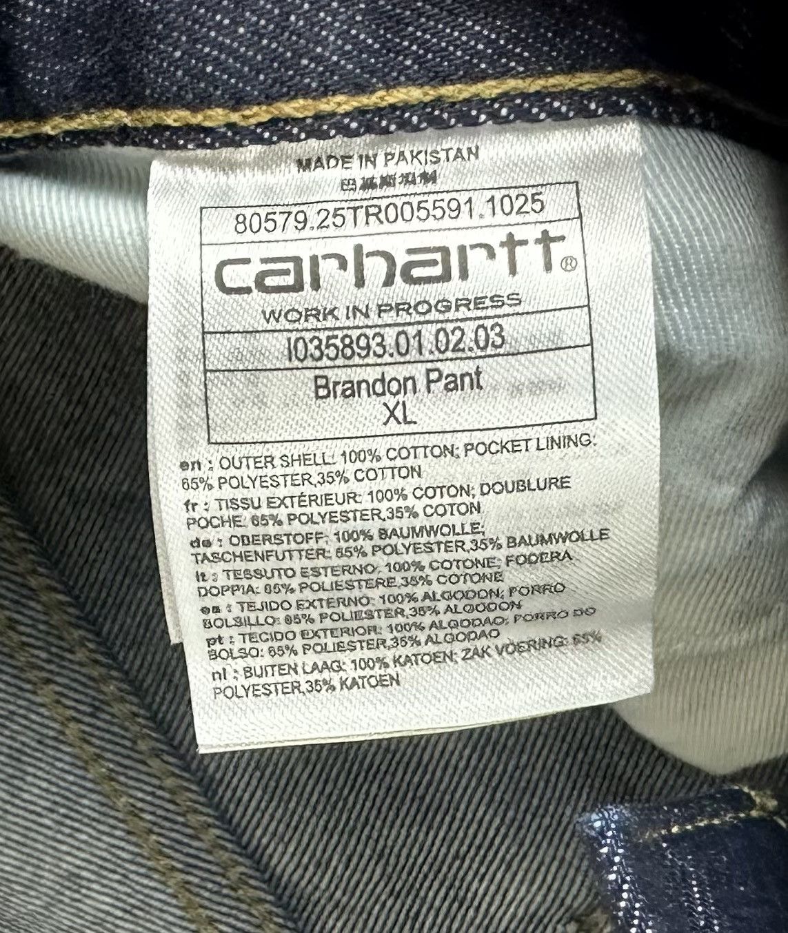 Carhartt Carhartt WIP Brandon Patch Logo Jeans Pants Size US 40 / EU 56 - 9 Thumbnail