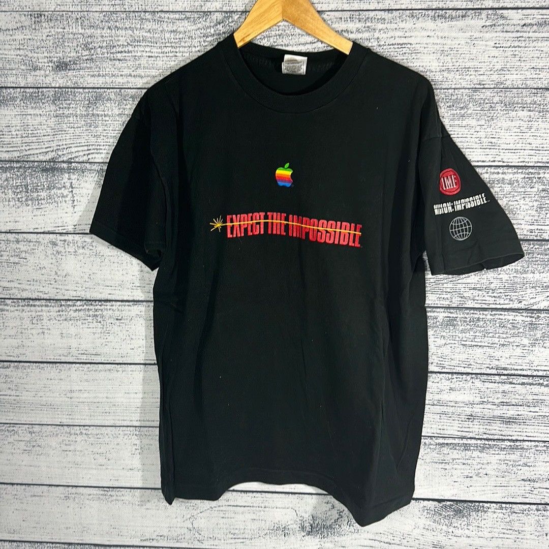 image of Vintage Apple Macintosh Mission Impossible Promo 1996 Tee in Black, Men's (Size XL)