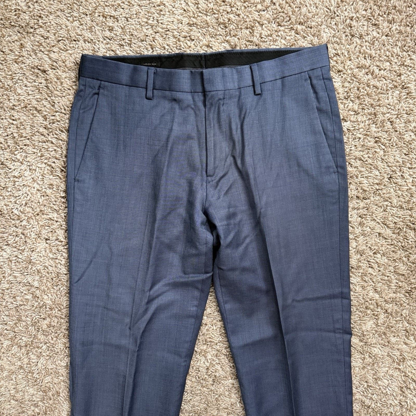 J.Crew J.Crew Ludlow Tollegno 1900 Wool Suit Blue Jacket 40R 30x30 Size 40R - 12 Thumbnail