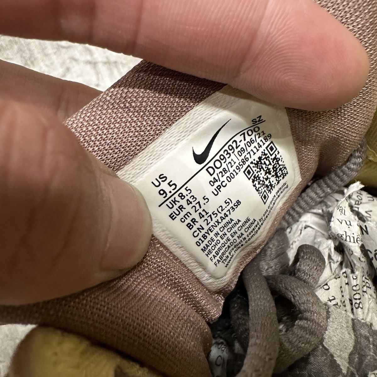 Nike × Travis Scott Nike Air Max 1 x Travis Scott ‘Gold’ DO9392-700 Size US 9.5 / EU 42-43 - 7 Thumbnail