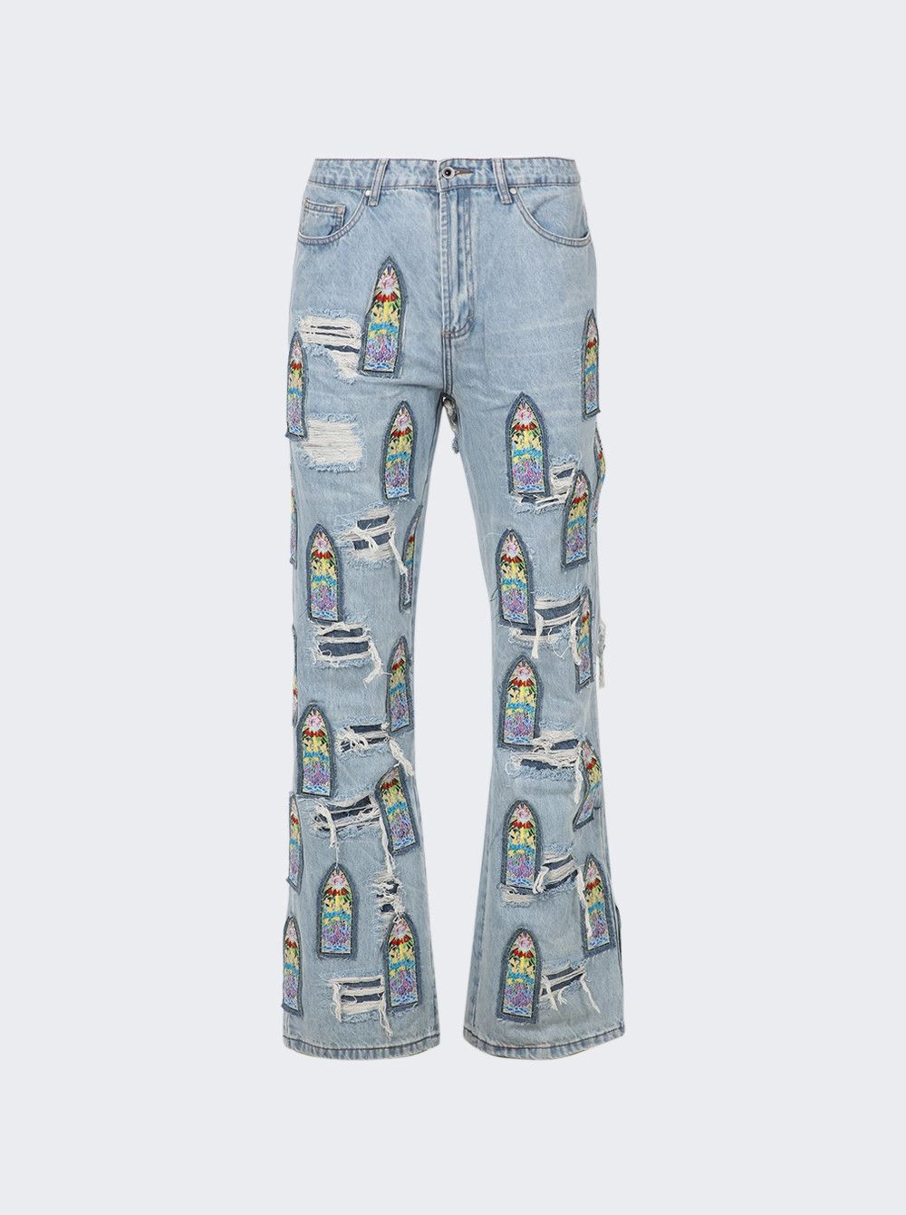 Who Decides War o1gr1nt0525 Cathedral Fusion Denim in Sky Size US 26 / EU 42 - 1 Thumbnail