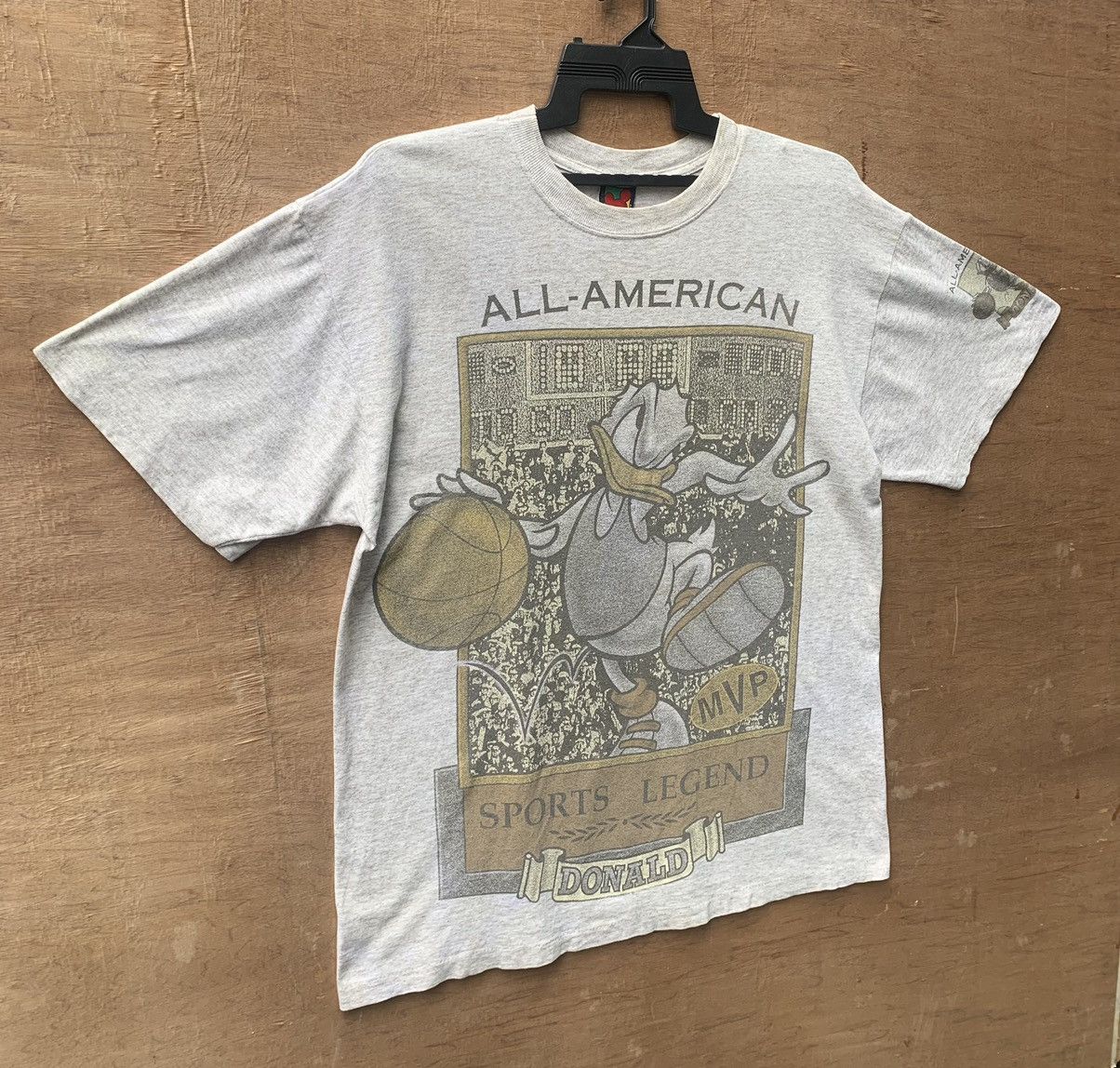 Cartoon Network × Mickey Unlimited × Vintage Vintage 90’s Donald All American Legend T Shirt Size US L / EU 52-54 / 3 - 4 Thumbnail