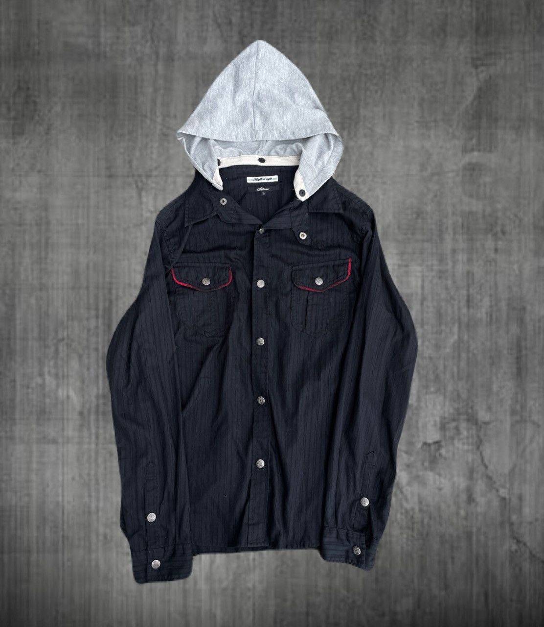 If Six Was Nine 2000s Japanese archive Vkei Docking Button Hooded Shirts Size US S / EU 44-46 / 1 - 1 Thumbnail