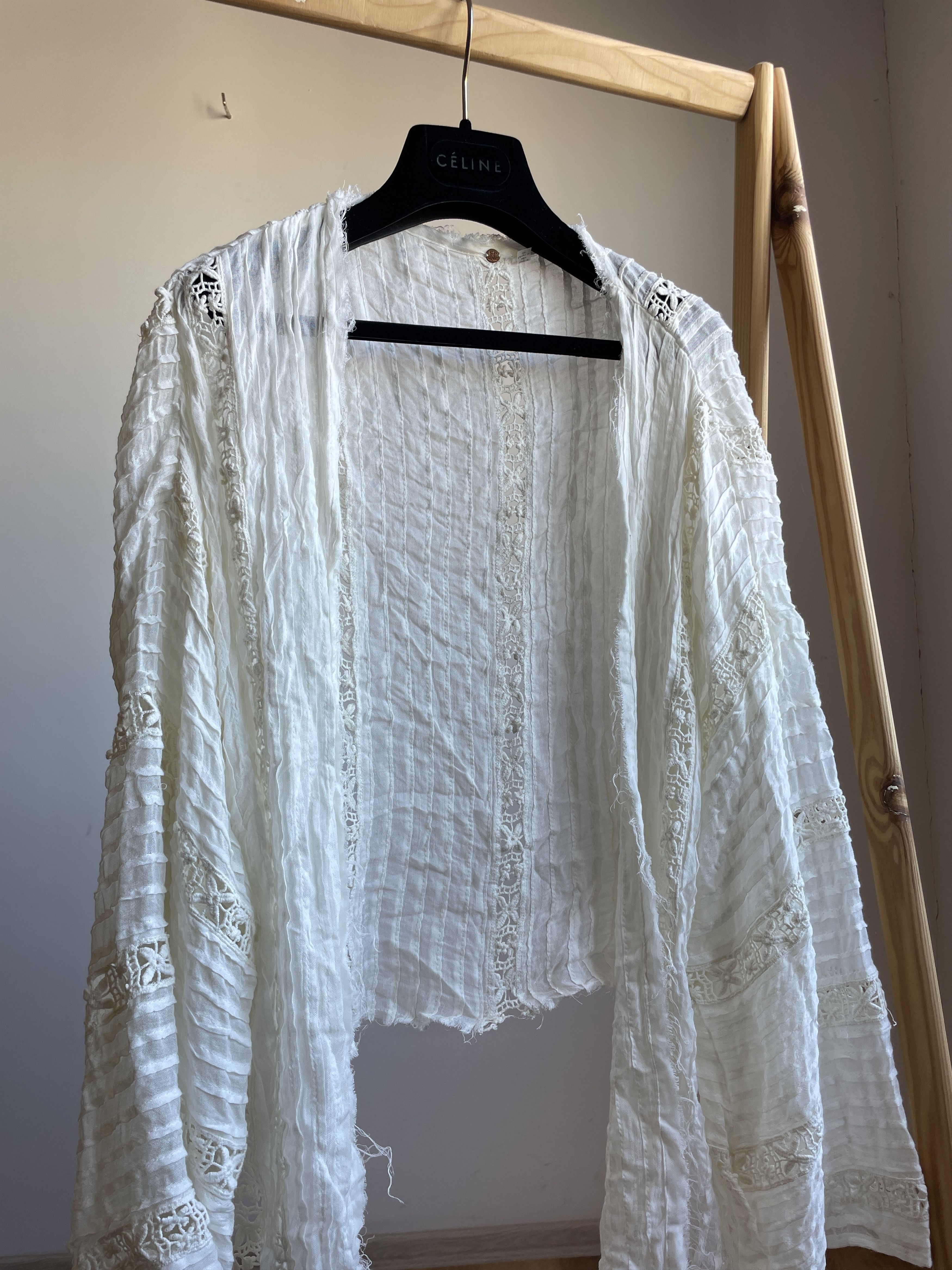 Free People Free People Willow Kimono Crochet Cardigan Size M/L Size M / US 6-8 / IT 42-44 - 3 Thumbnail
