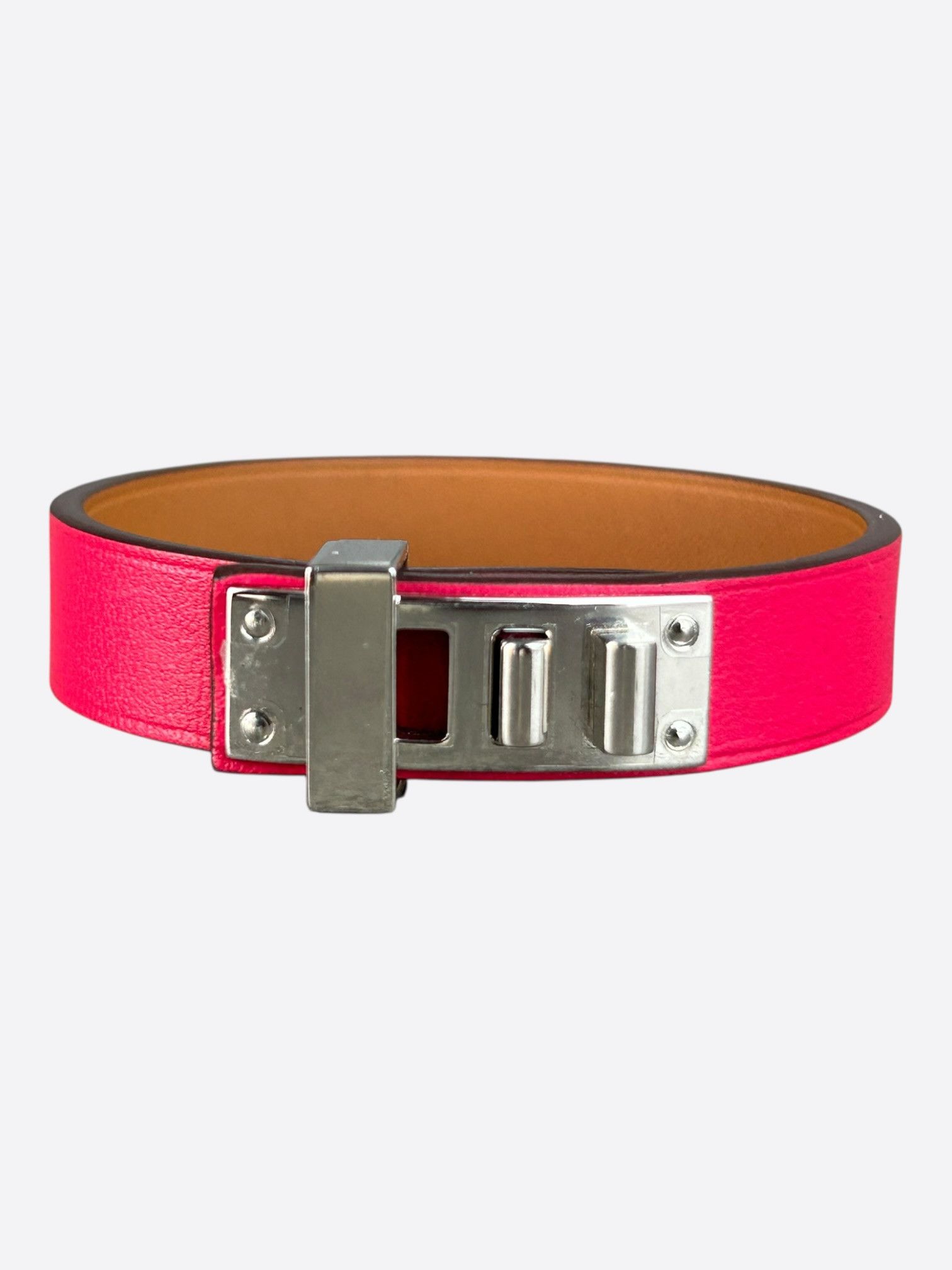 Hermes Hermes Pink Swift & Palladium Hardware Kelly Bracelet Size ONE SIZE - 1 Thumbnail