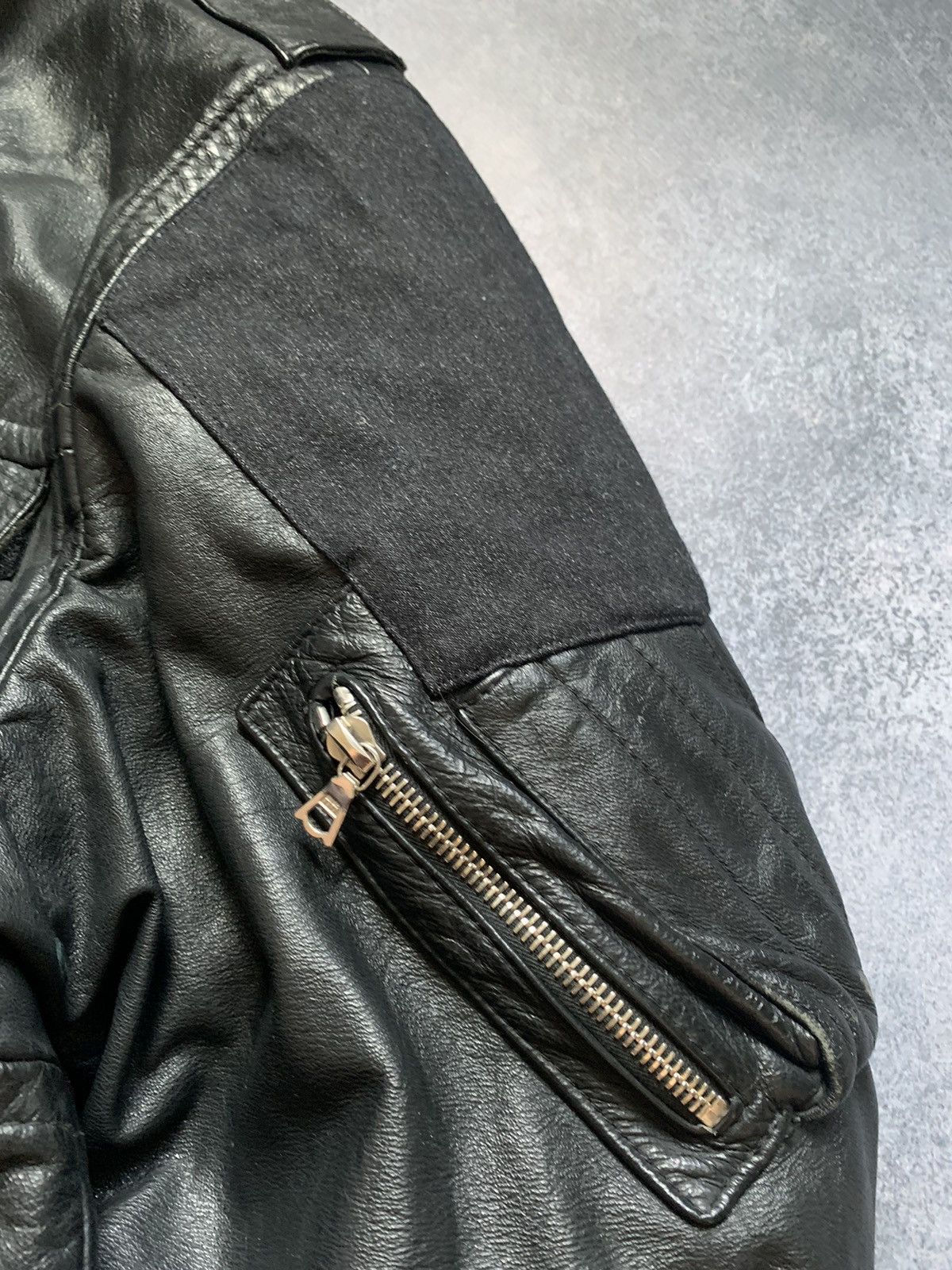 Hysteric Glamour Polizei Vintage OG German Leather Boxy Black Zip Jacket Rare Size US L / EU 52-54 / 3 - 12 Thumbnail