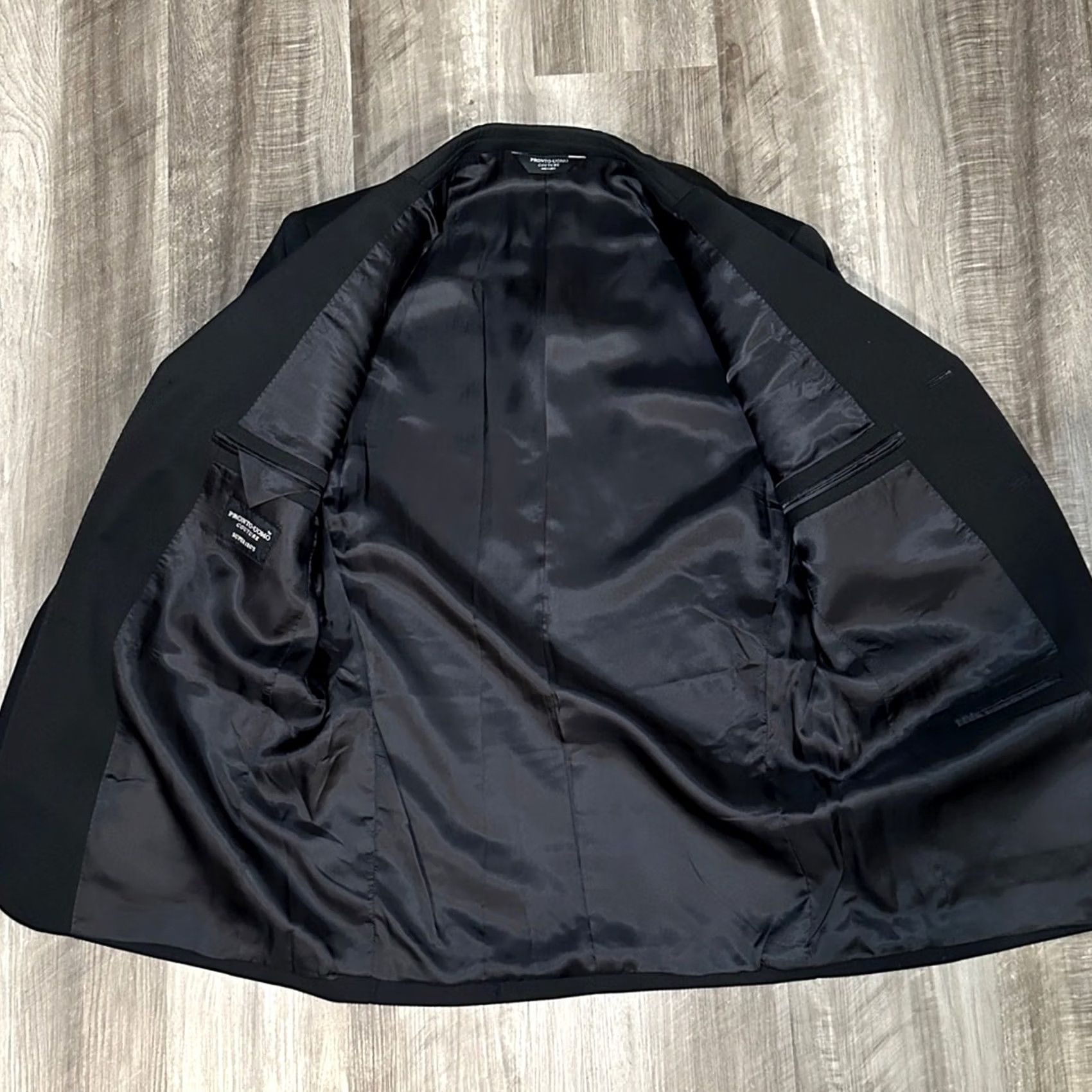 Pronto Uomo Pronto Uomo Suit Pronto Uomo Wool Black Three Button 2 Piece 42R Men’s Suit - 120s Wool Black Three Button 42R Mens Suit Size 42R - 6 Thumbnail