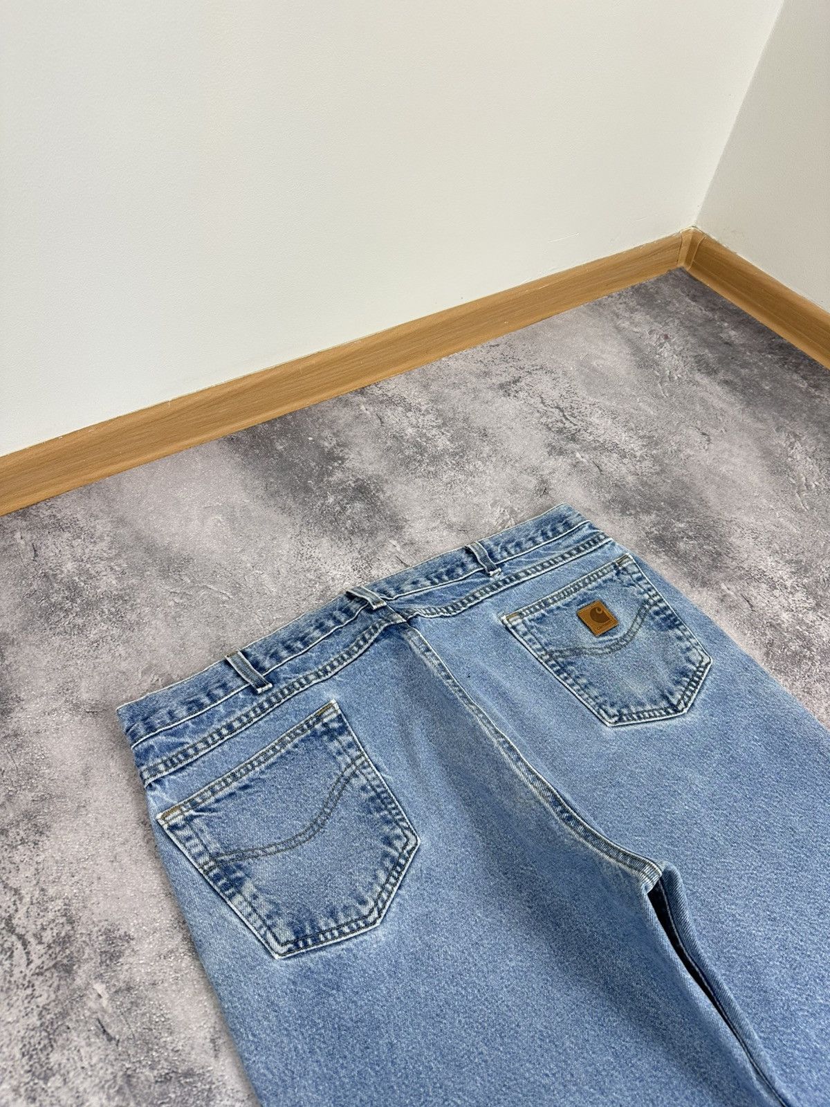 Vintage 90s Carhartt USA Light Blue Baggy Utility Hype Jeans