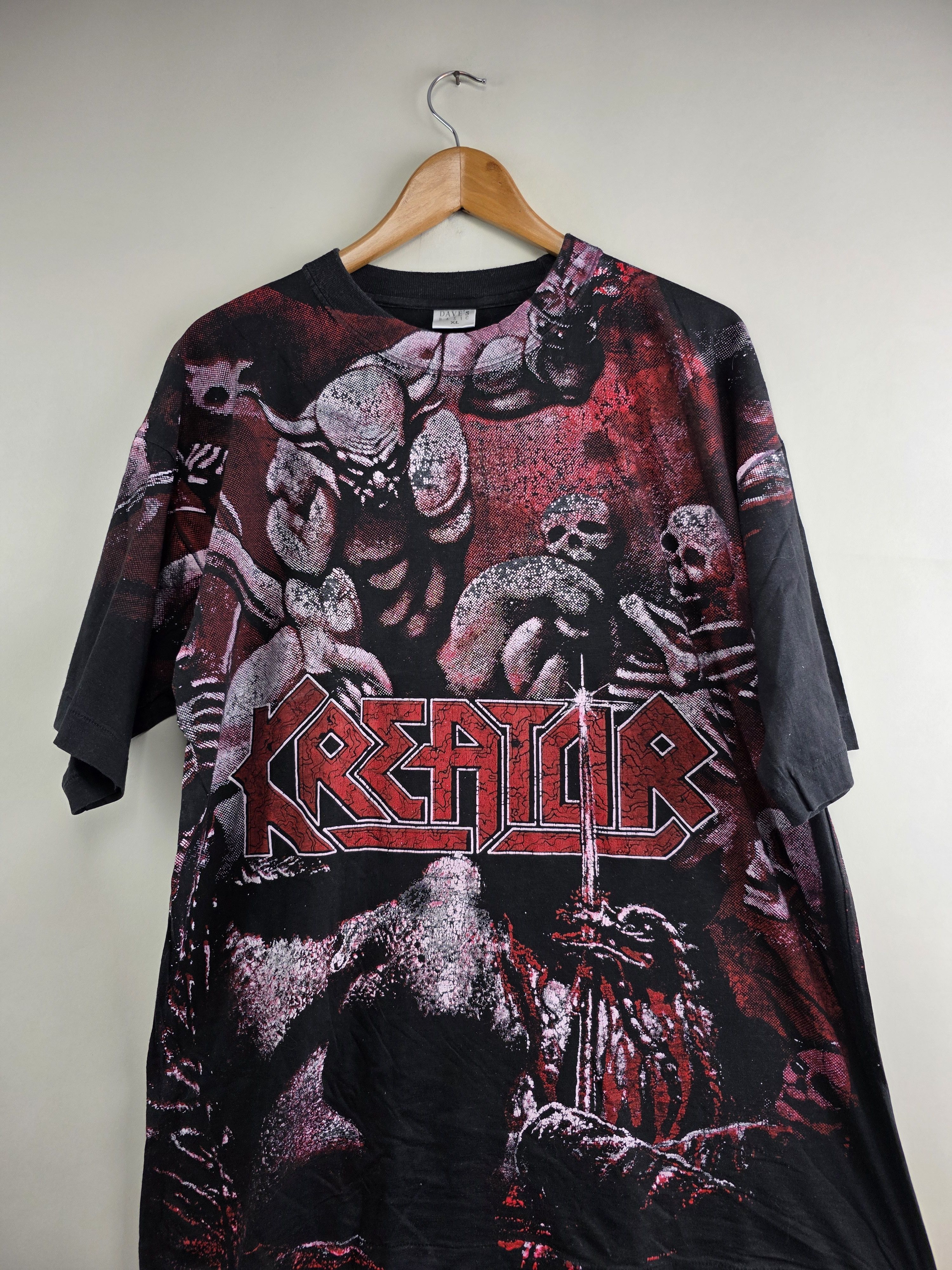 Band Tees × Vintage 90s Kreator All over print XL 23" 29.5" Size US XL / EU 56 / 4 - 2 Thumbnail