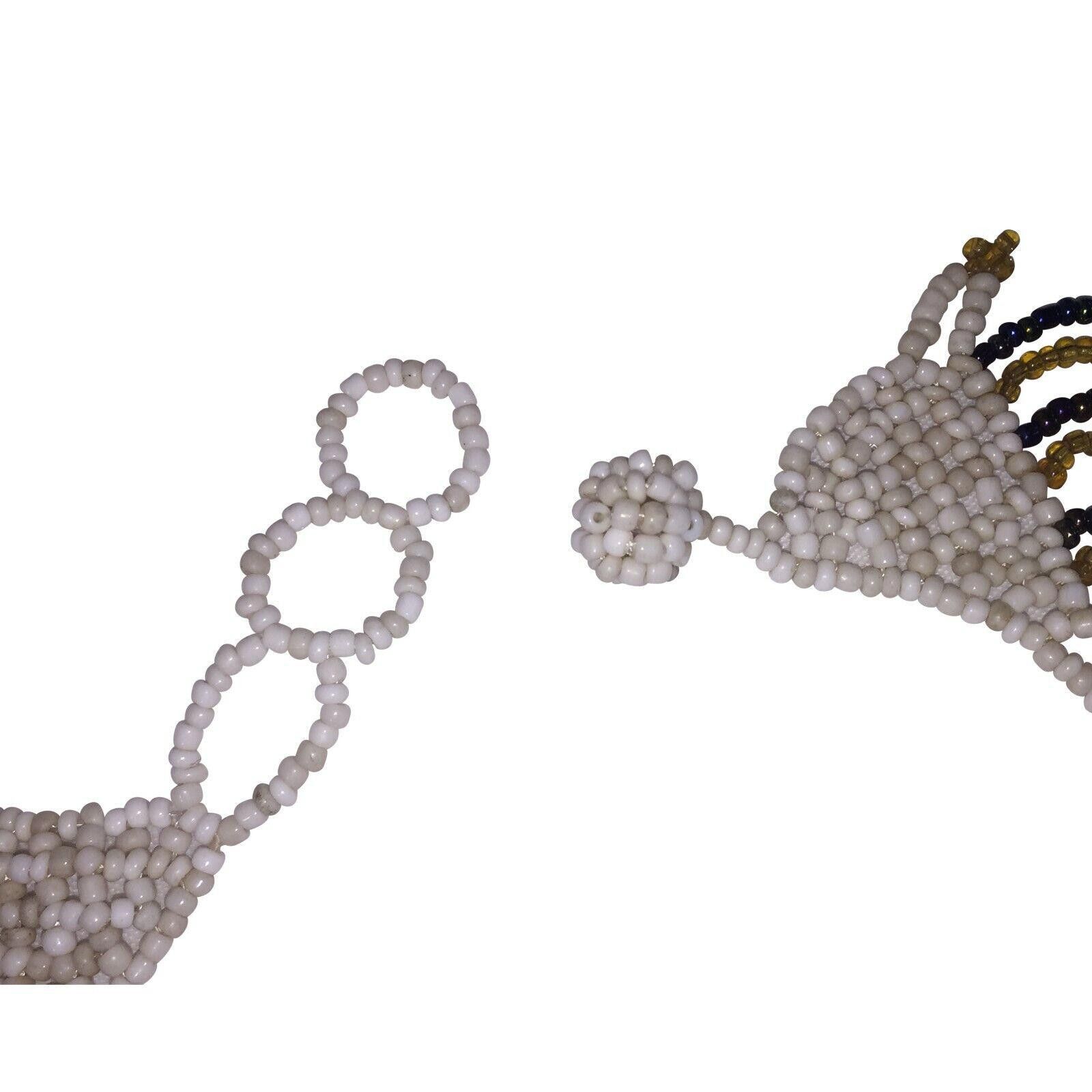 Designer Gorgeous Multi Colored Seed Bead Collar Necklace Size ONE SIZE - 4 Thumbnail