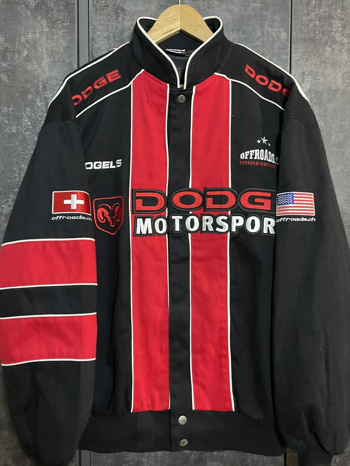 Vintage Vintage Dodge Racing Bomber Jacket Y3 MM6 424 Kith Jh Design Size US L / EU 52-54 / 3 - 7 Thumbnail