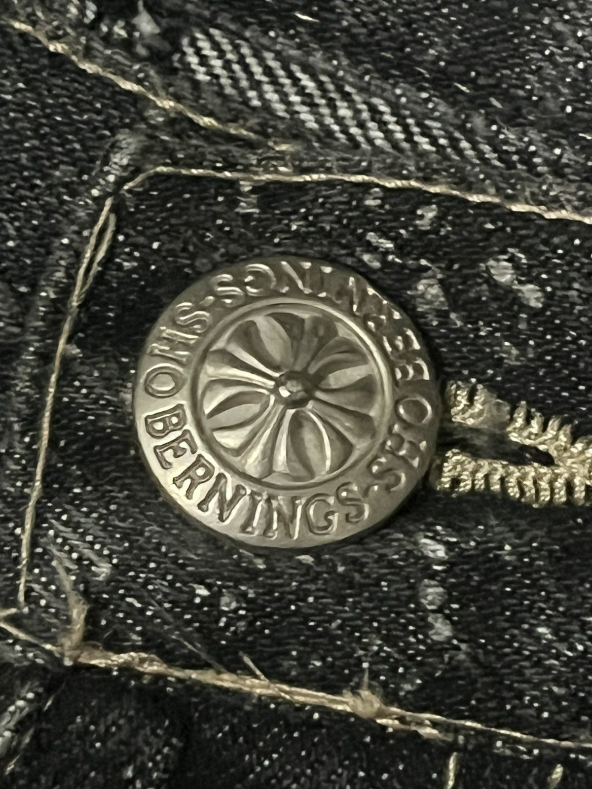 If Six Was Nine Vintage Japan Bernings Sho Skeleton Astronomical Flare Jeans Size US 28 / EU 44 - 5 Thumbnail