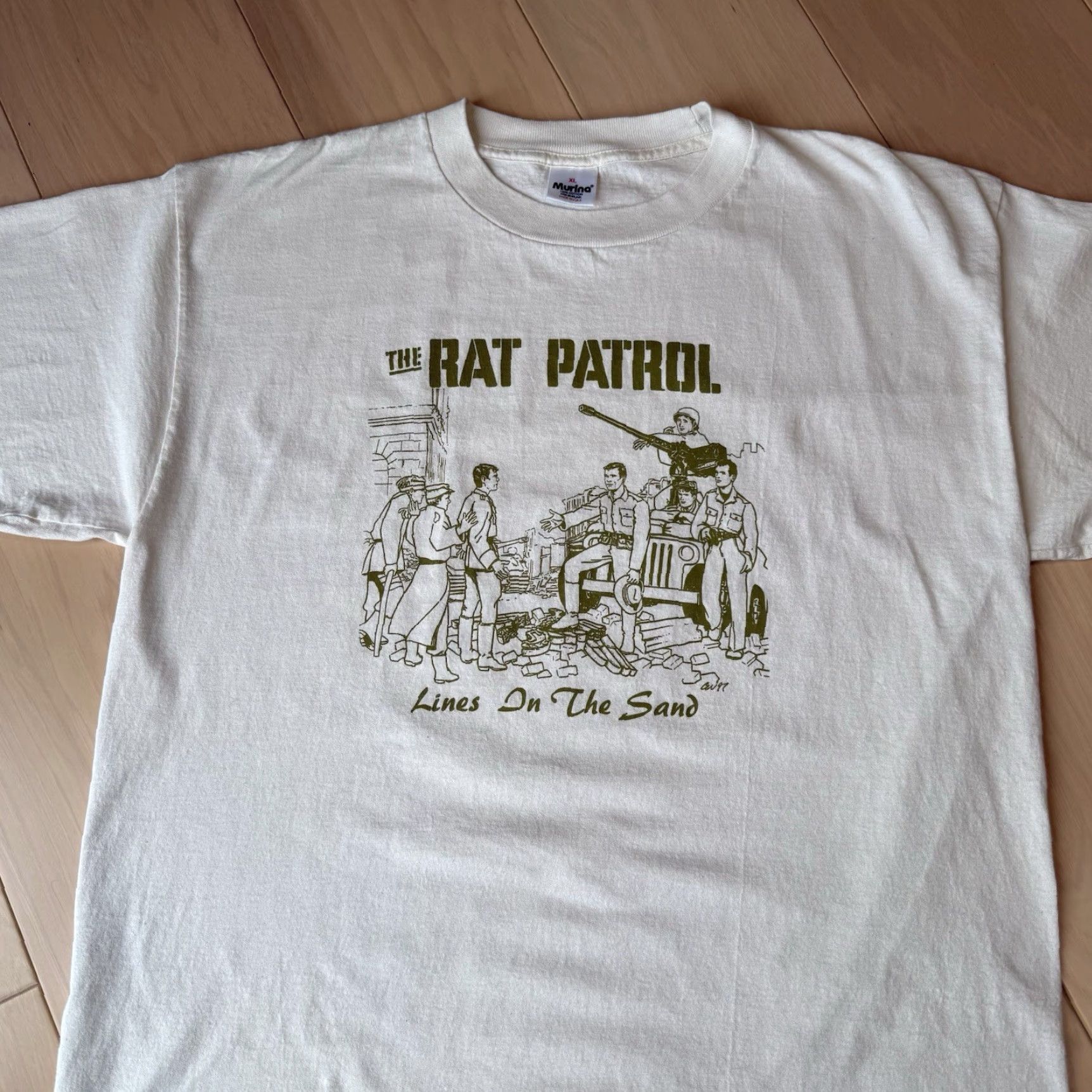 Vintage VINTAGE The Rat Patrol Shirt XL Cream 90s Military USA 90s Logo Stitch Short Sleeve Mens Shirt Size US XL / EU 56 / 4 - 4 Thumbnail
