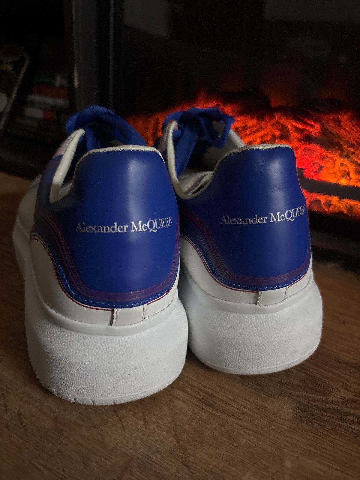 Alexander McQueen Alex mcqueens Oversized White/Blue Size US 11 / EU 44 - 3 Thumbnail