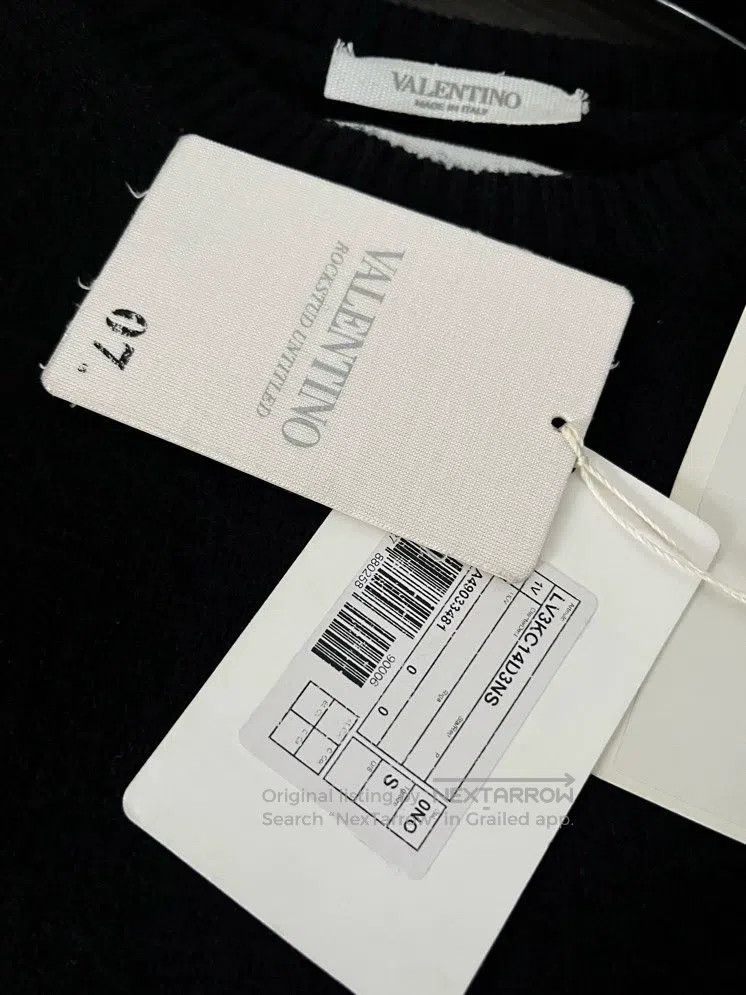 Valentino Valentino Full cashmere black willow studded sweater Size S / US 4 / IT 40 - 3 Thumbnail