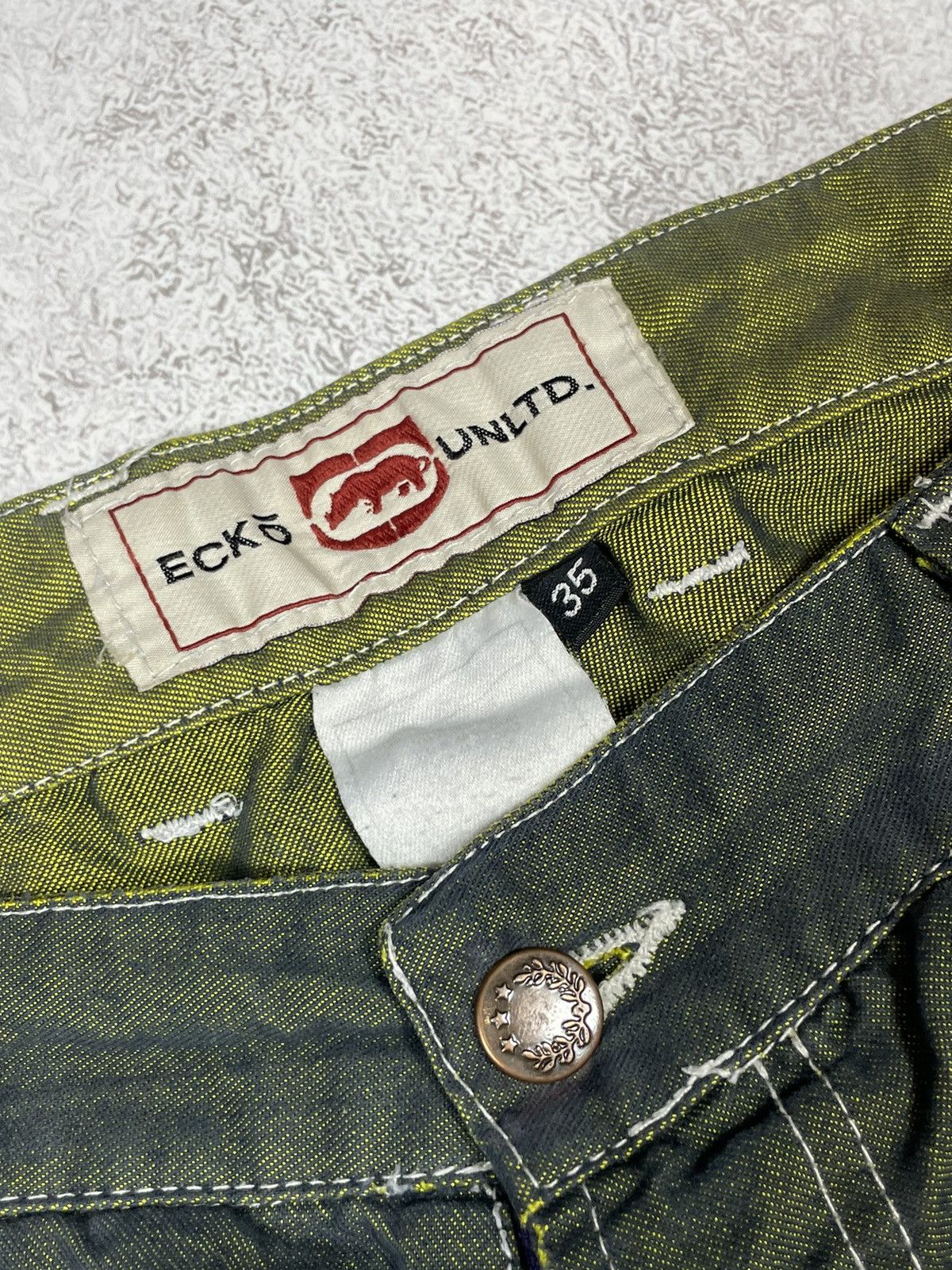 Ecko Unltd. Ecko Unltd Shiny Rap Jeans Vintage Baggy Fit Size US 35 - 11 Thumbnail