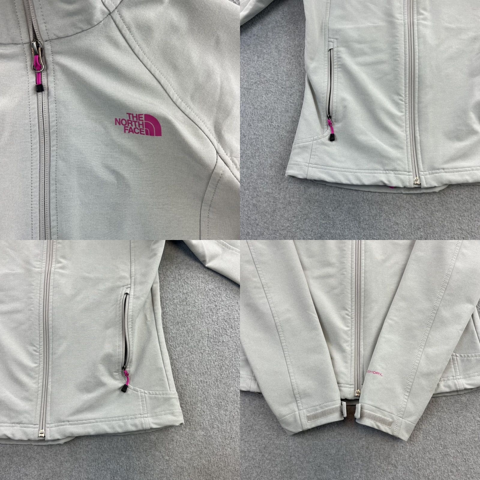 The North Face The North Face Jacket Womens XS Gray Softshell FlashDry Fleece Lined Full Zip Size XS / US 0-2 / IT 36-38 - 8 Thumbnail