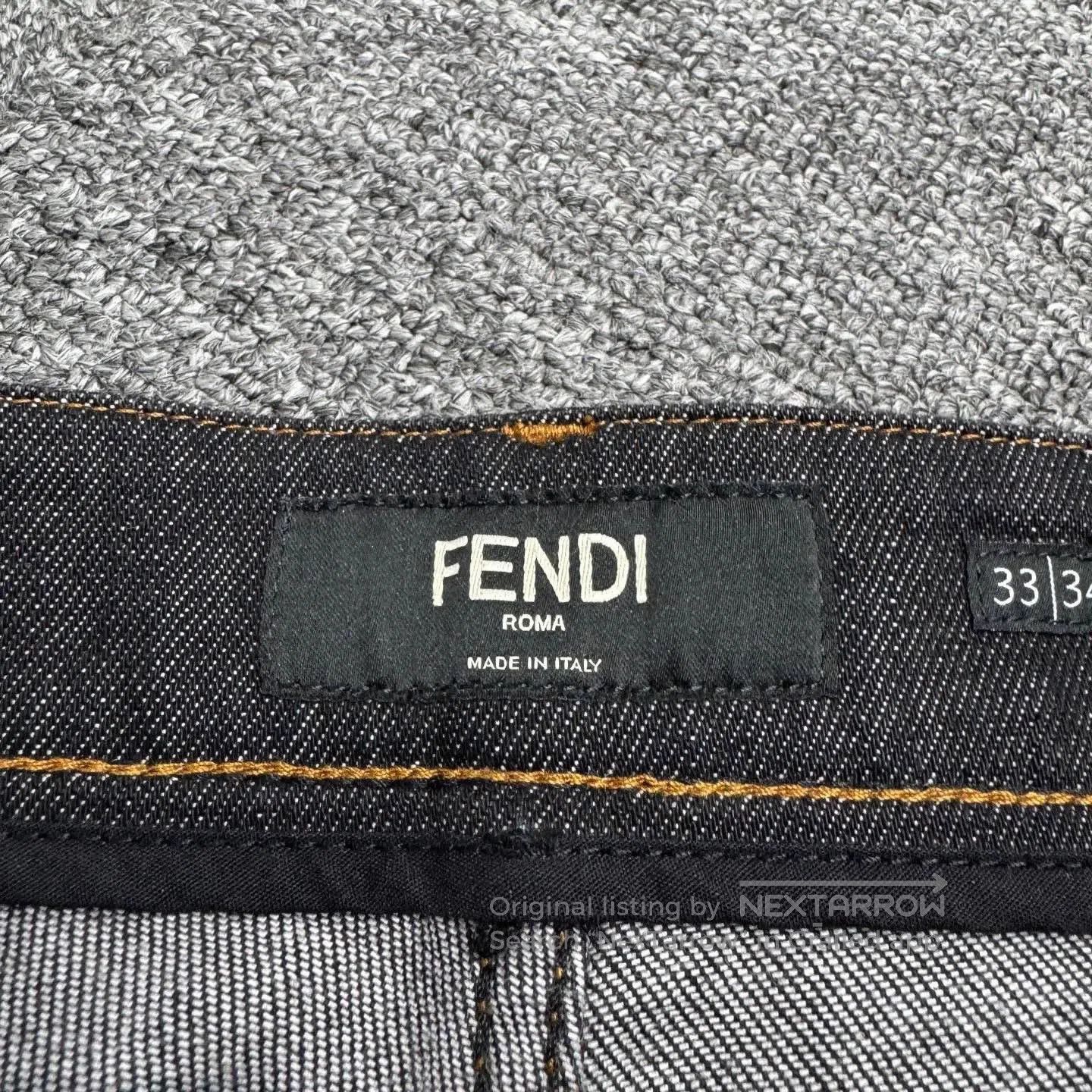 Fendi Fendi Gold Logo Denim Jeans. Size US 33 - 2 Thumbnail