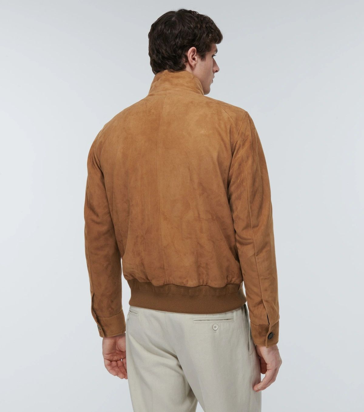 Loro Piana o1w1db10724 Spagna Leather Bomber Jacket in Brown Size US XXL / EU 58 / 5 - 4 Thumbnail