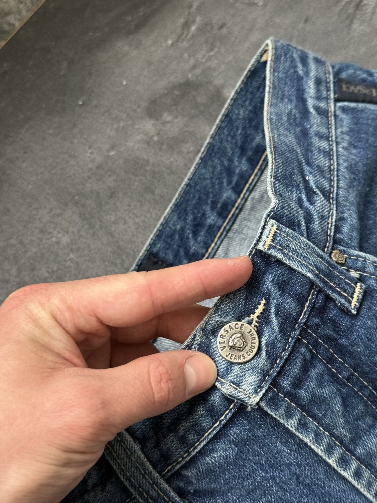 Versace Vintage blue denim Versace rare jeans Size US 30 / EU 46 - 7 Thumbnail