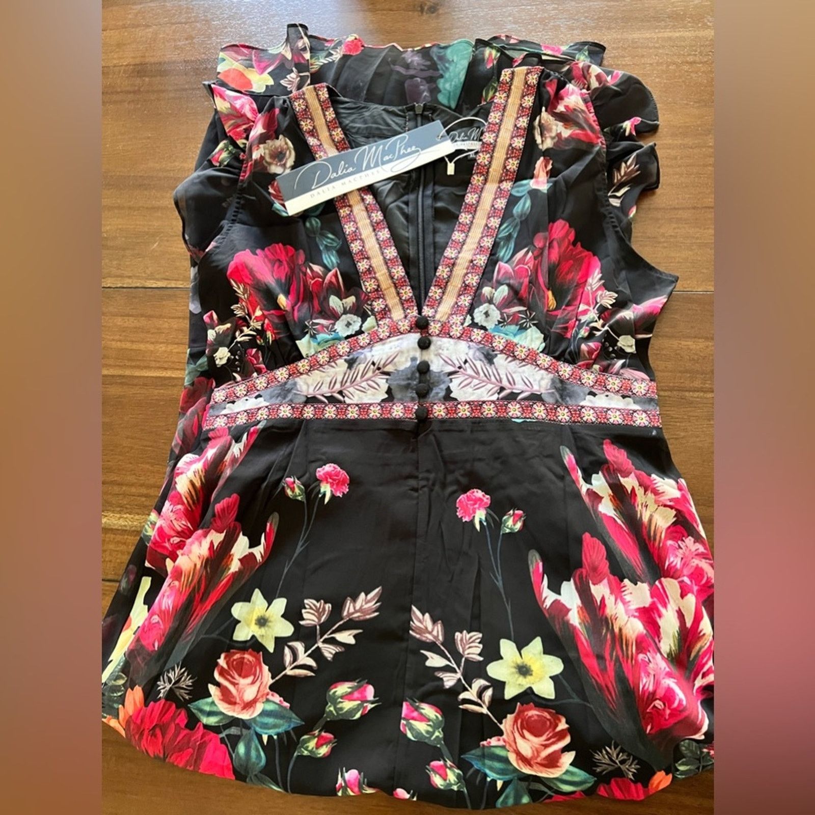 Other 🎉LAST PIECE🎉DALIA MACPHEE Maxi Dress With Ruffle Sleeve Size L / US 10 / IT 46 - 3 Thumbnail