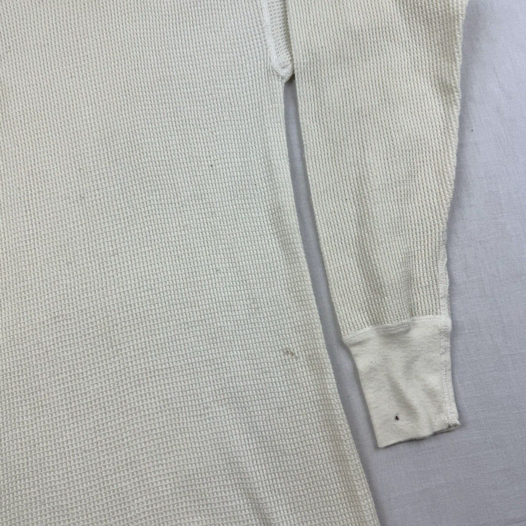 Vintage VINTAGE J.E. Morgan Thermal Undershirt T-Shirt Men XL White 60s 70s Grunge Stain Rockabilly Shirt Mens XL White Thermal Size US XL / EU 56 / 4 - 2 Thumbnail