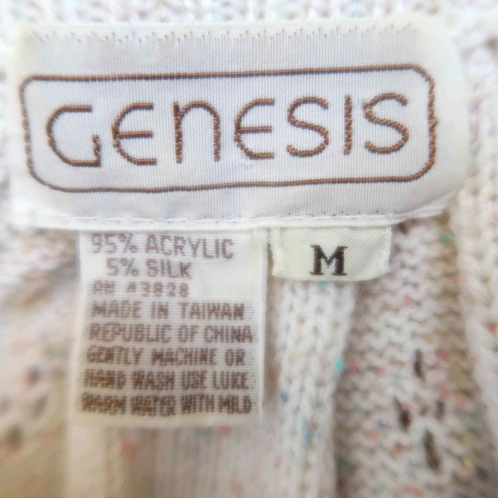 Vintage VINTAGE Genesis sweater M Cream speckled knit acrylic silk blend 80s Secretary/Geek casual Women’s Size M / US 6-8 / IT 42-44 - 8 Thumbnail