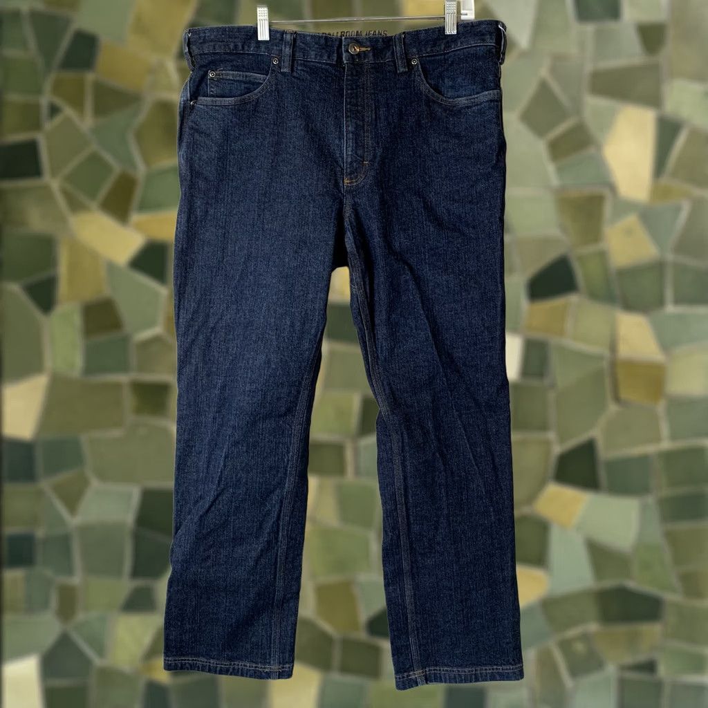 Duluth Trading Company Duluth Trading Co Jeans BallRoom Double Flex Men 38x32 Blue Denim Cotton Blend Regular Straight 5-Pocket Button Zip Vintage No Size US 38 / EU 54 - 1 Thumbnail