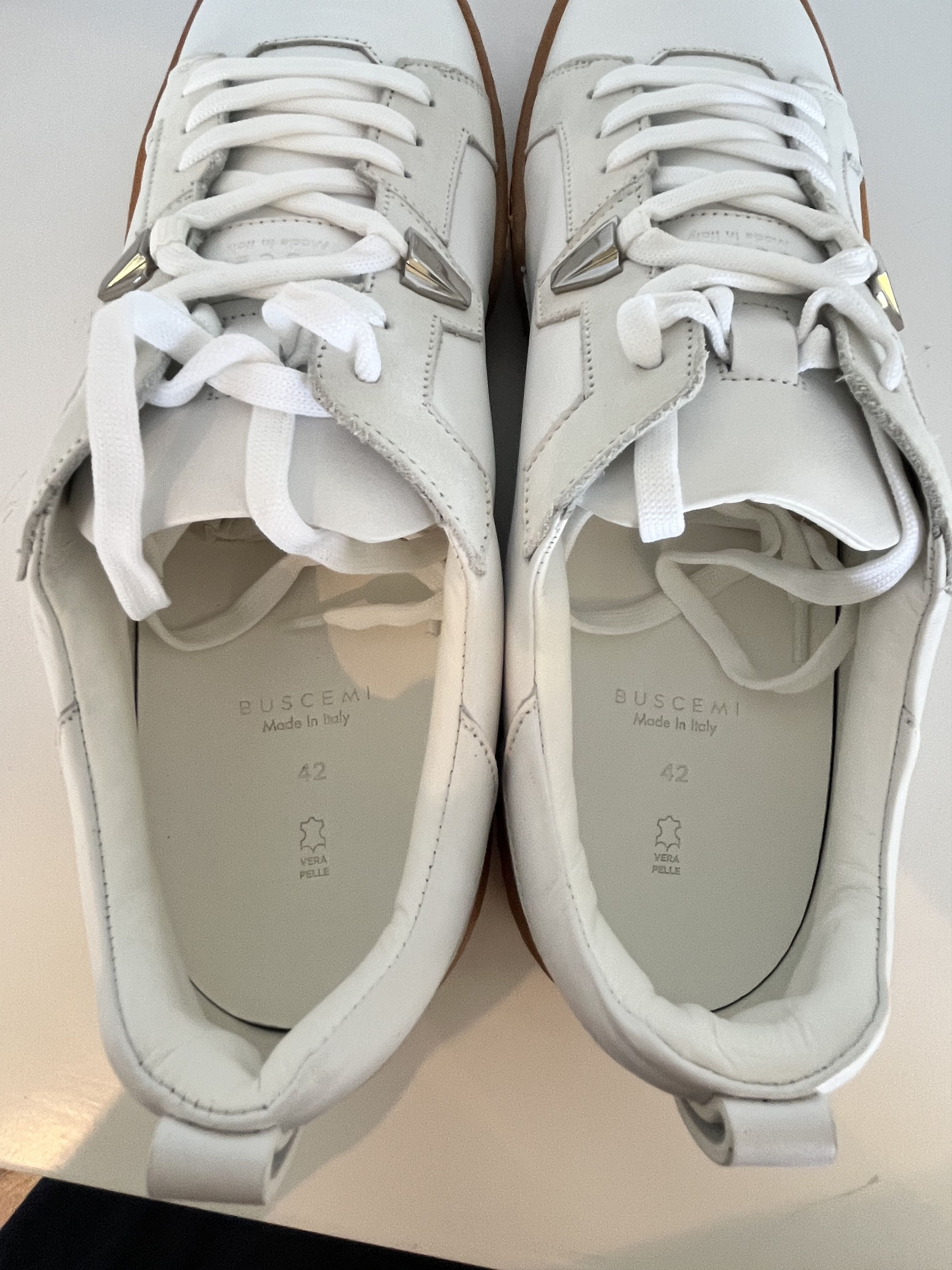 Buscemi Nubuck White Leather Sneaker Size US 9 / EU 42 - 3 Thumbnail