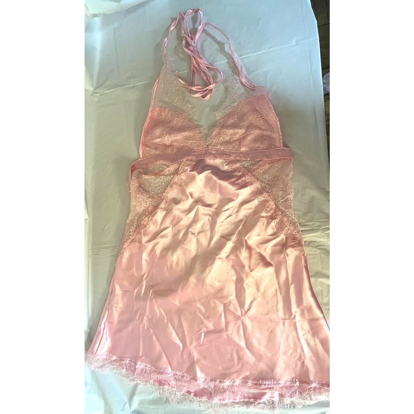 Dolls Kill Dolls Kill Sugar Thrillz Satin Slip Dress Lace Trim Size: XS Size ONE SIZE - 1 Thumbnail