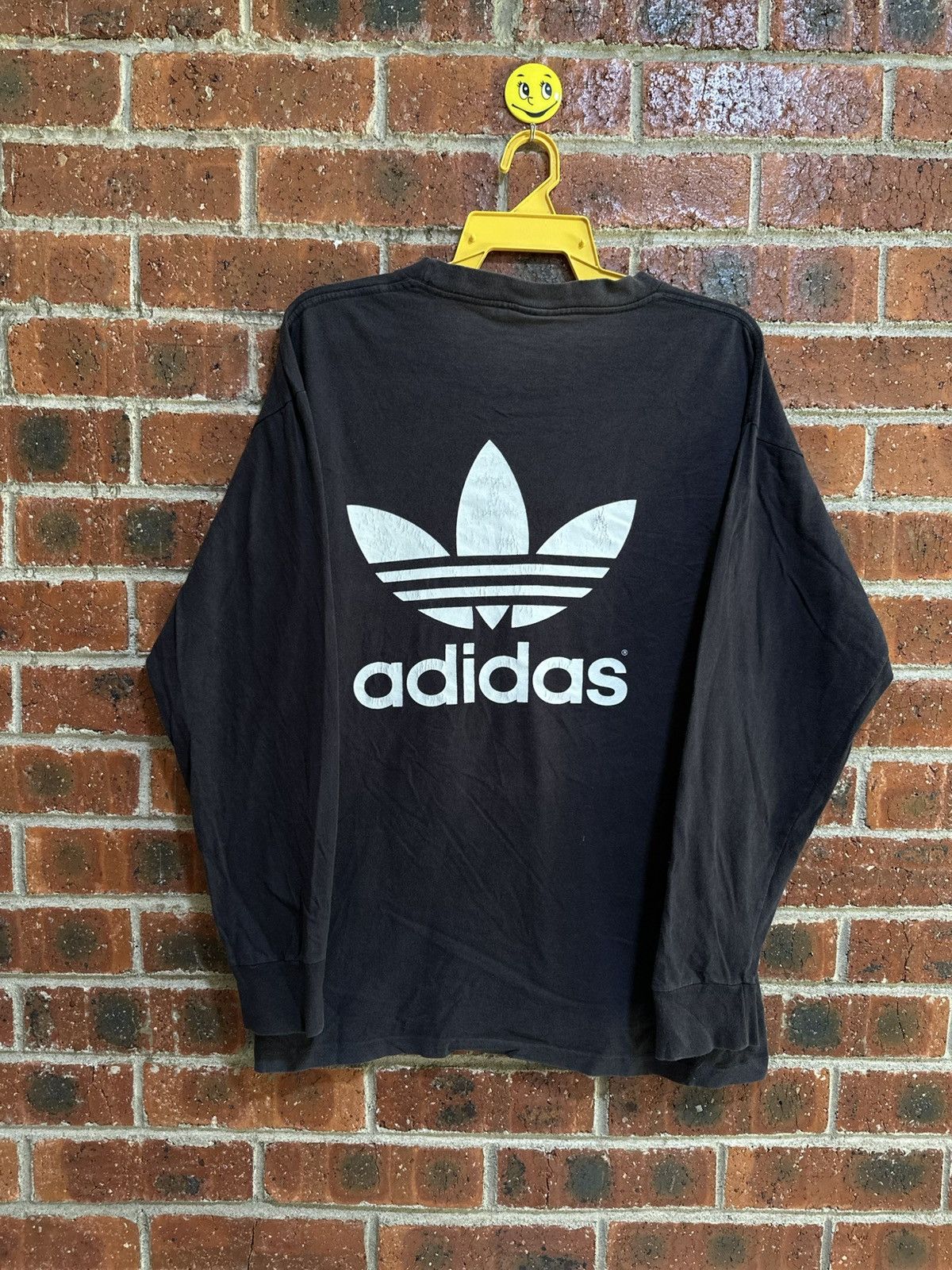 Adidas × Vintage Vintage Adidas Big Logo Long Sleeve Faded Tee Size US M / EU 48-50 / 2 - 6 Thumbnail