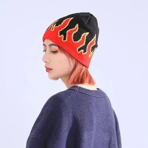 Other Unisex Flame Beanies Hats Size ONE SIZE - 1 Thumbnail