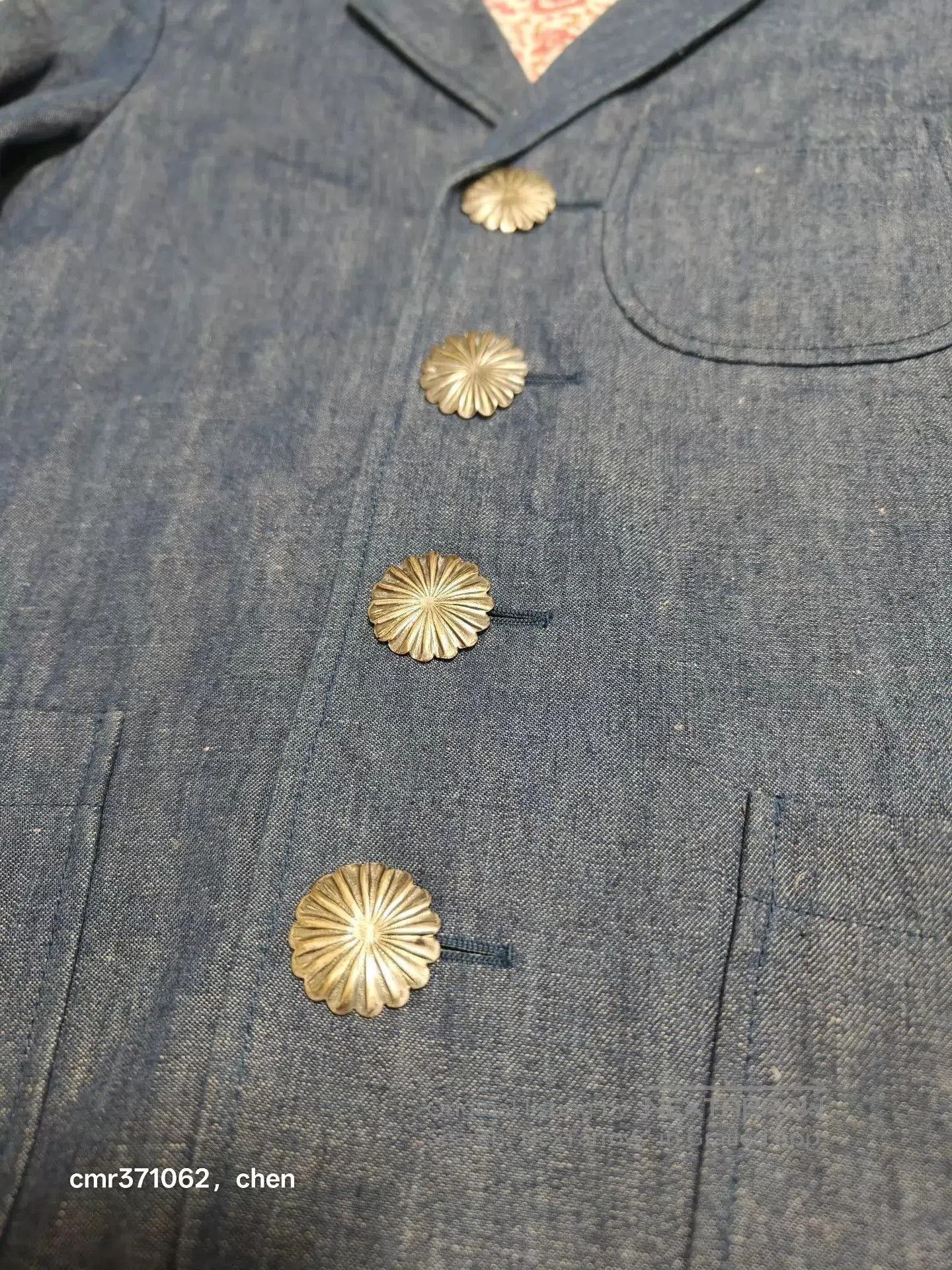 Visvim Blue Denim Jacket with Decorative Buttons . Size US S / EU 44-46 / 1 - 4 Thumbnail
